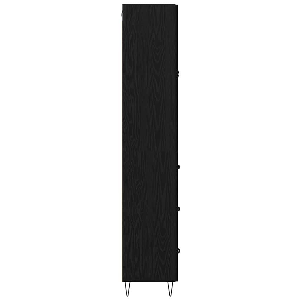 Highboard Crni hrast 69,5 x 34 x 180 cm Konstruirano drvo