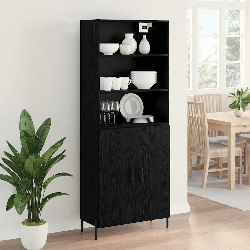 Highboard Crni hrast 69,5 x 34 x 180 cm Konstruirano drvo