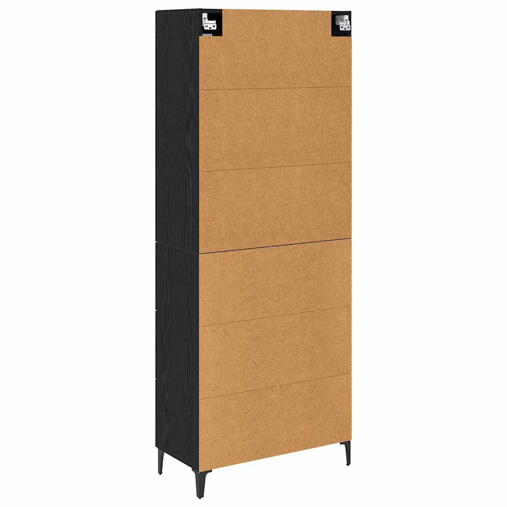 Highboard Zidne Crni hrast 69,5 x 34 x 180 cm Konstruirano drvo