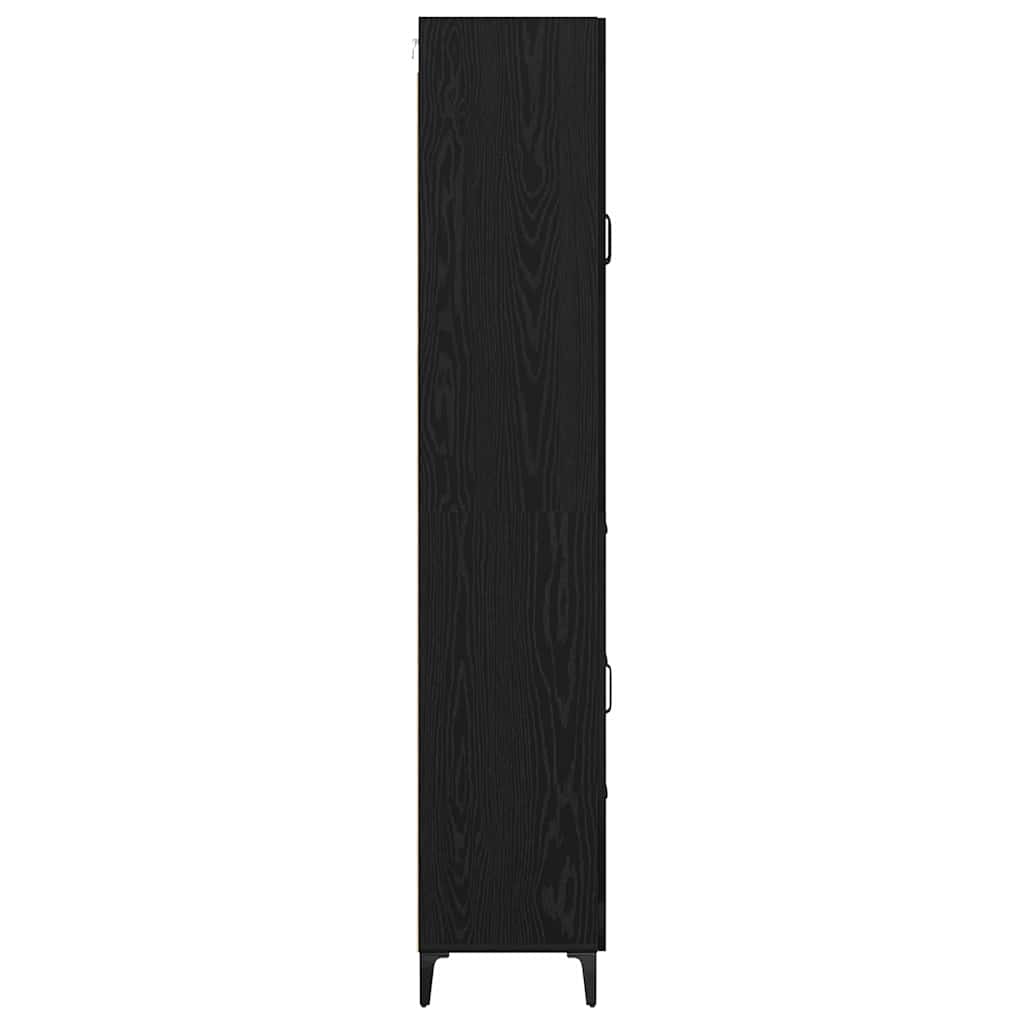 Highboard Zidne Crni hrast 69,5 x 34 x 180 cm Konstruirano drvo