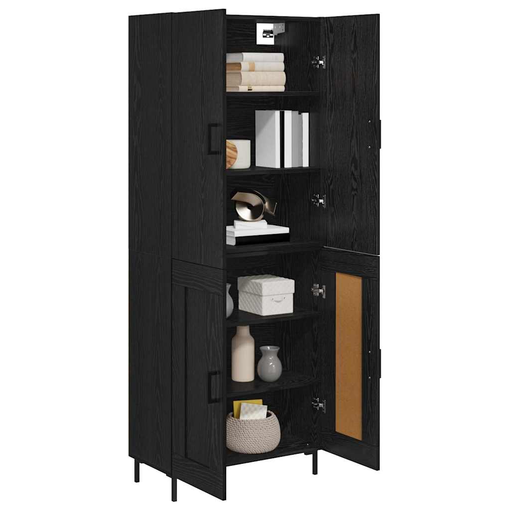 Highboard Zidne Crni hrast 69,5 x 34 x 180 cm Konstruirano drvo