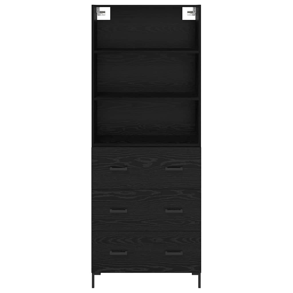 Highboard Crni hrast 69,5 x 34 x 180 cm Konstruirano drvo