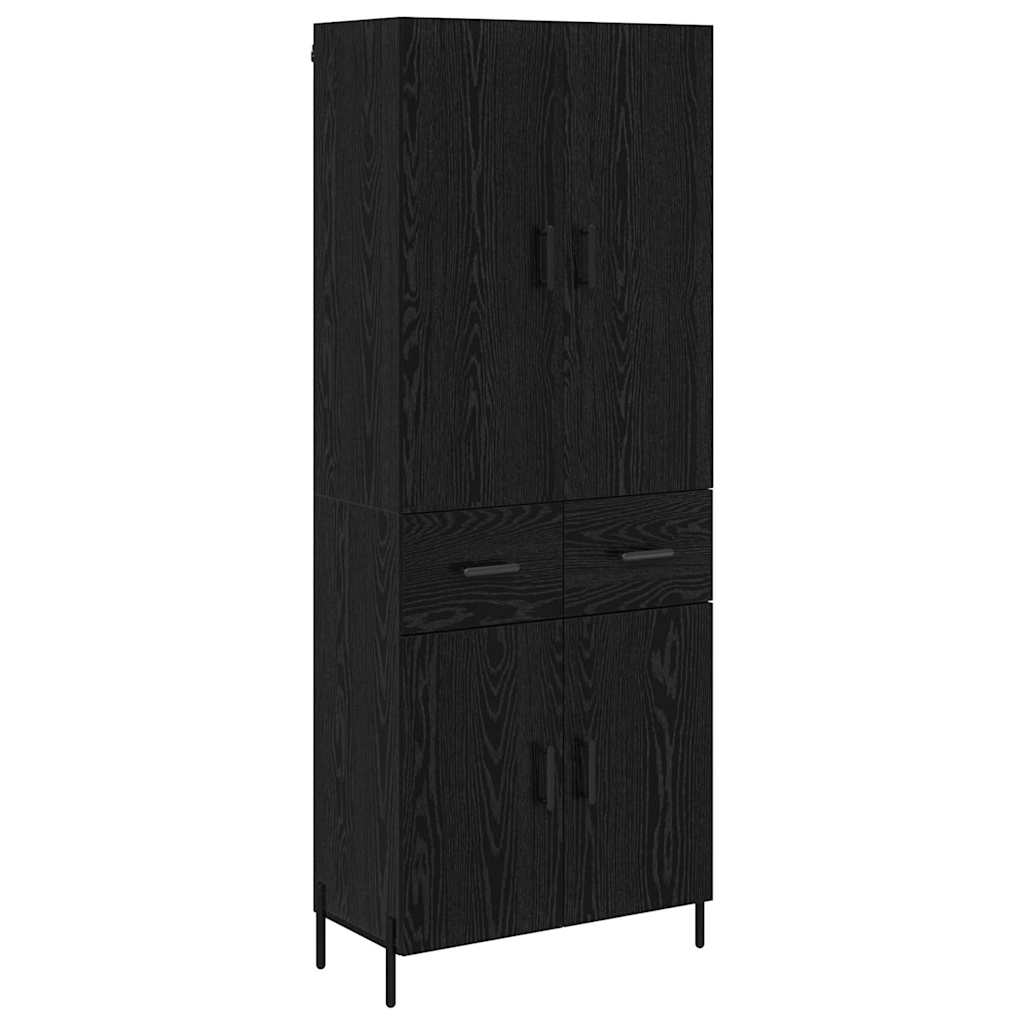 Highboard Zidne Crni hrast 69,5 x 34 x 180 cm Konstruirano drvo