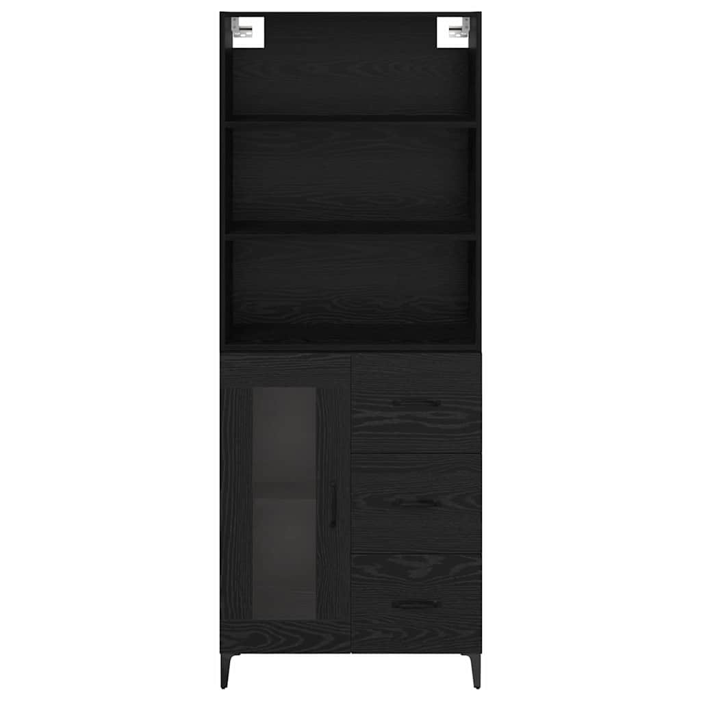 Highboard Crni hrast 69,5 x 34 x 180 cm Konstruirano drvo