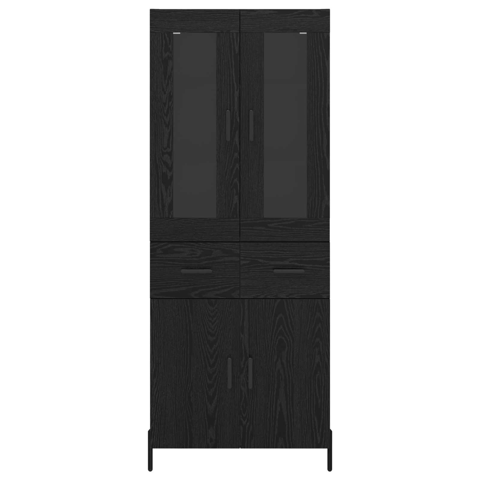 Highboard Zidne Crni hrast 69,5 x 34 x 180 cm Konstruirano drvo