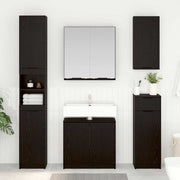 Set ormarića za kupaonicu 3 pcs Crni hrast Konstruirano drvo