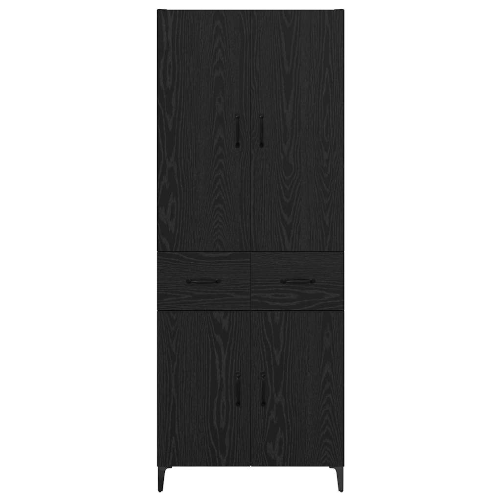 Highboard Zidne Crni hrast 69,5 x 34 x 180 cm Konstruirano drvo