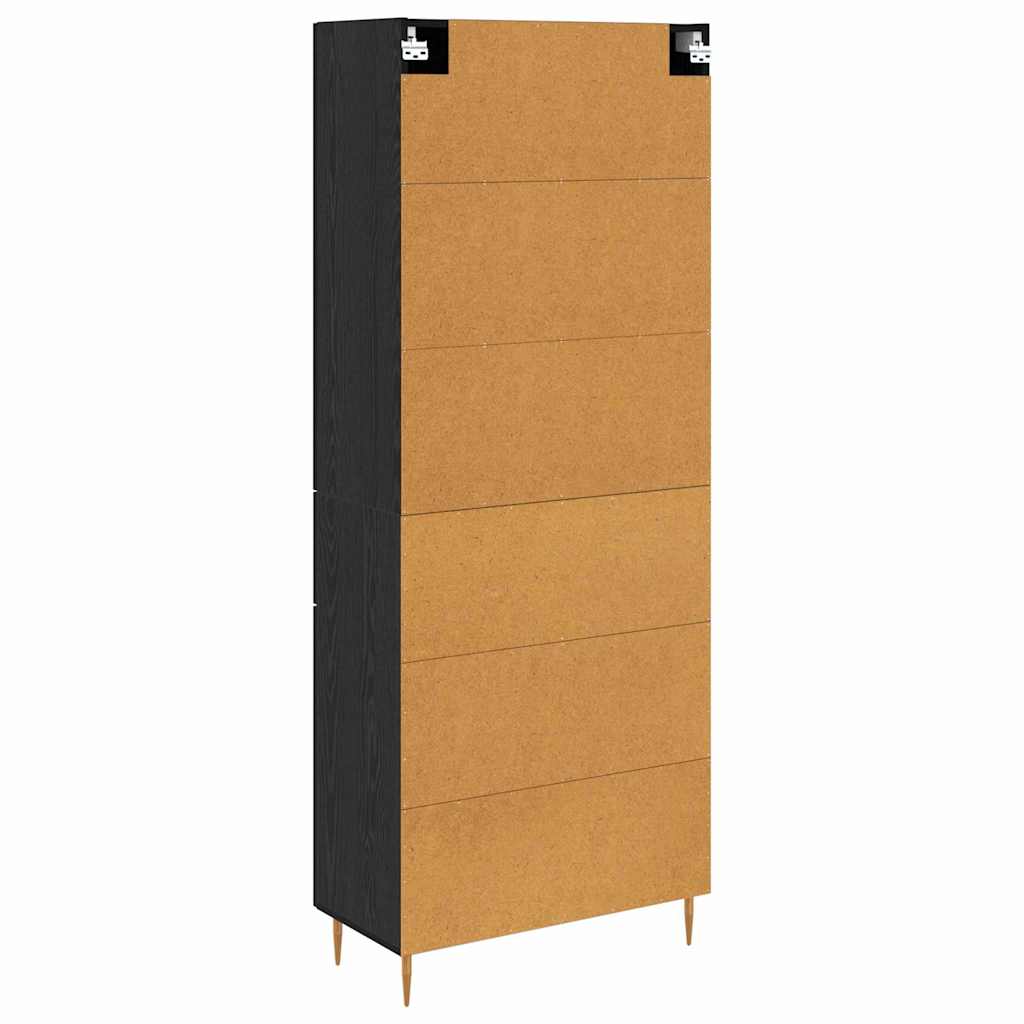 Highboard Zidne Crni hrast 69,5 x 34 x 180 cm Konstruirano drvo