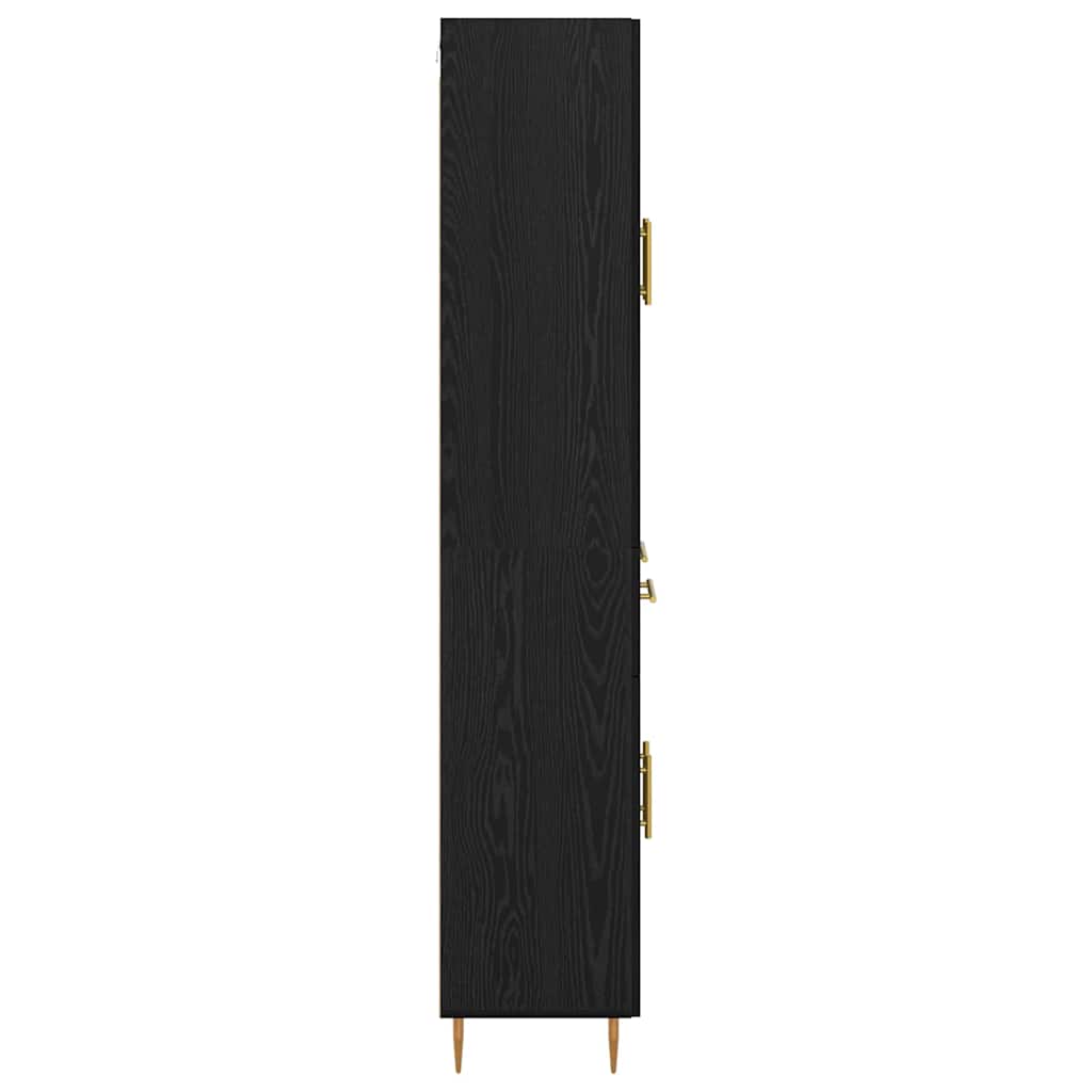 Highboard Zidne Crni hrast 69,5 x 34 x 180 cm Konstruirano drvo