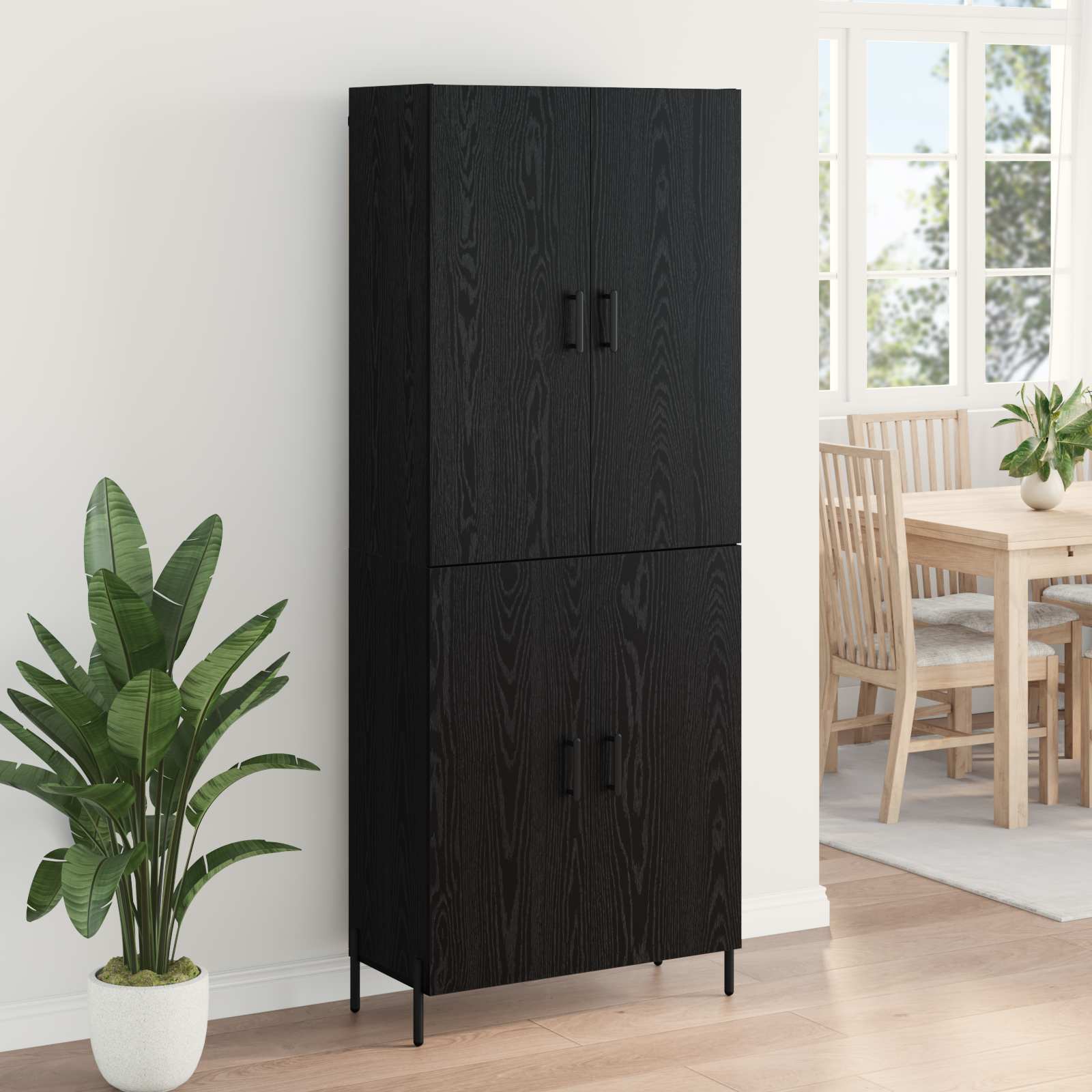 Highboard Crni hrast 69,5 x 34 x 180 cm Konstruirano drvo