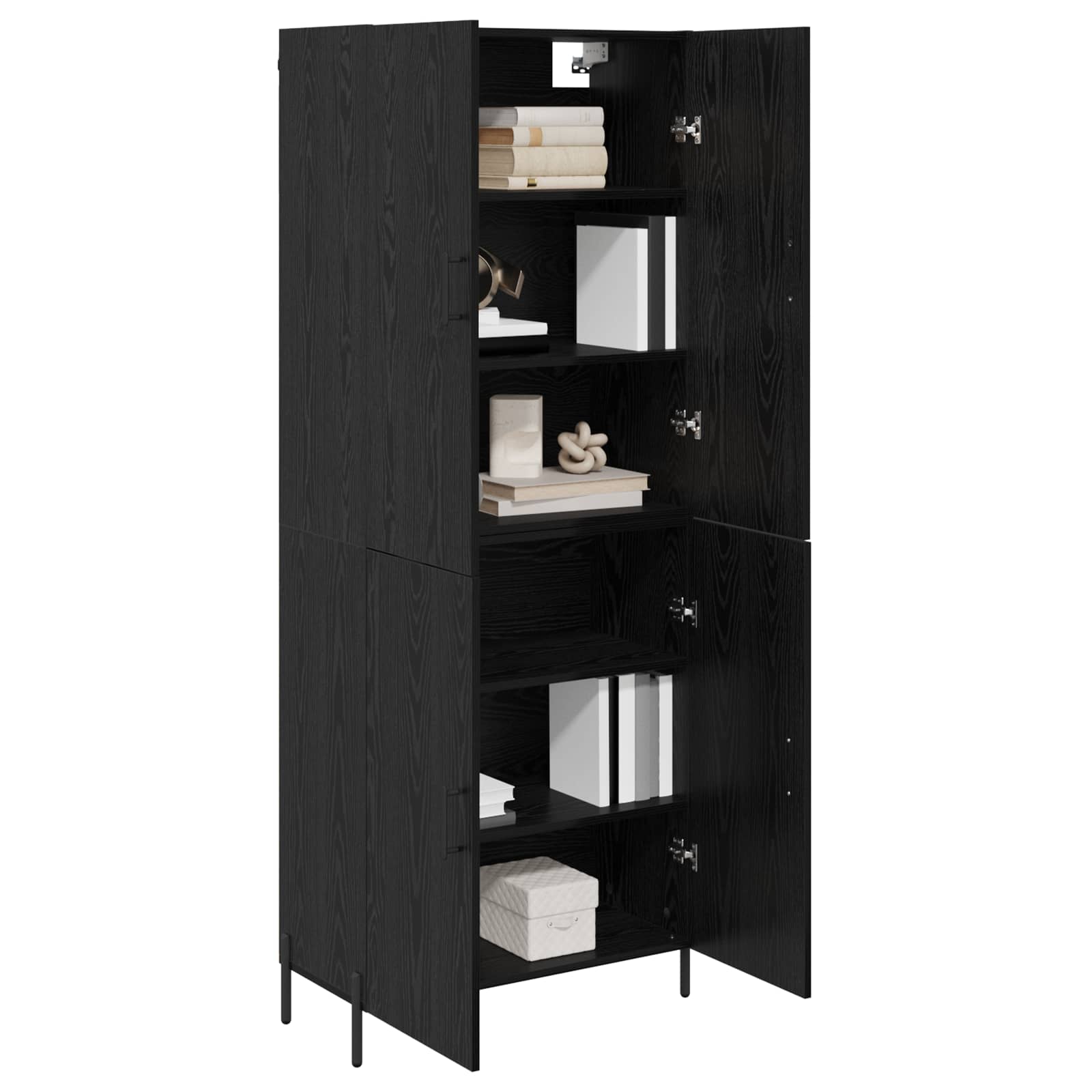 Highboard Crni hrast 69,5 x 34 x 180 cm Konstruirano drvo