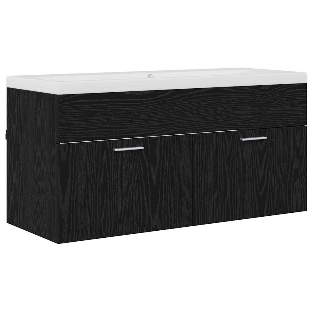 Kupaonski ormar Crni hrast 100 x 38,5 x 46 cm Konstruirano drvo