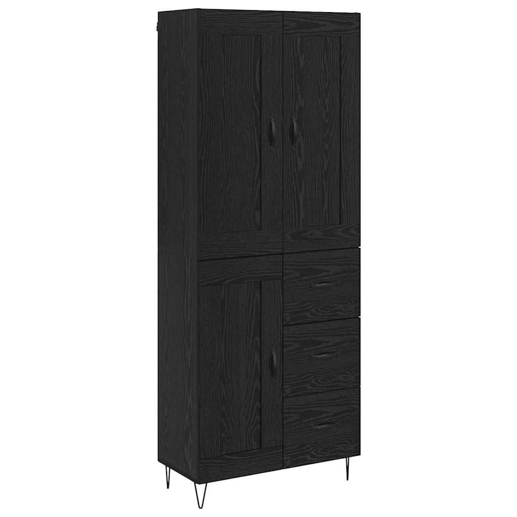 Highboard Crni hrast 69,5 x 34 x 180 cm Konstruirano drvo