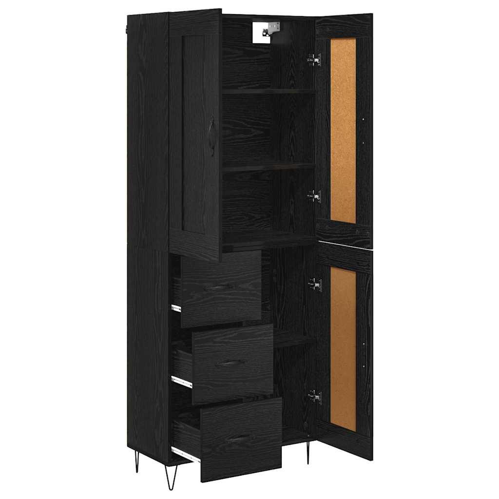 Highboard Crni hrast 69,5 x 34 x 180 cm Konstruirano drvo