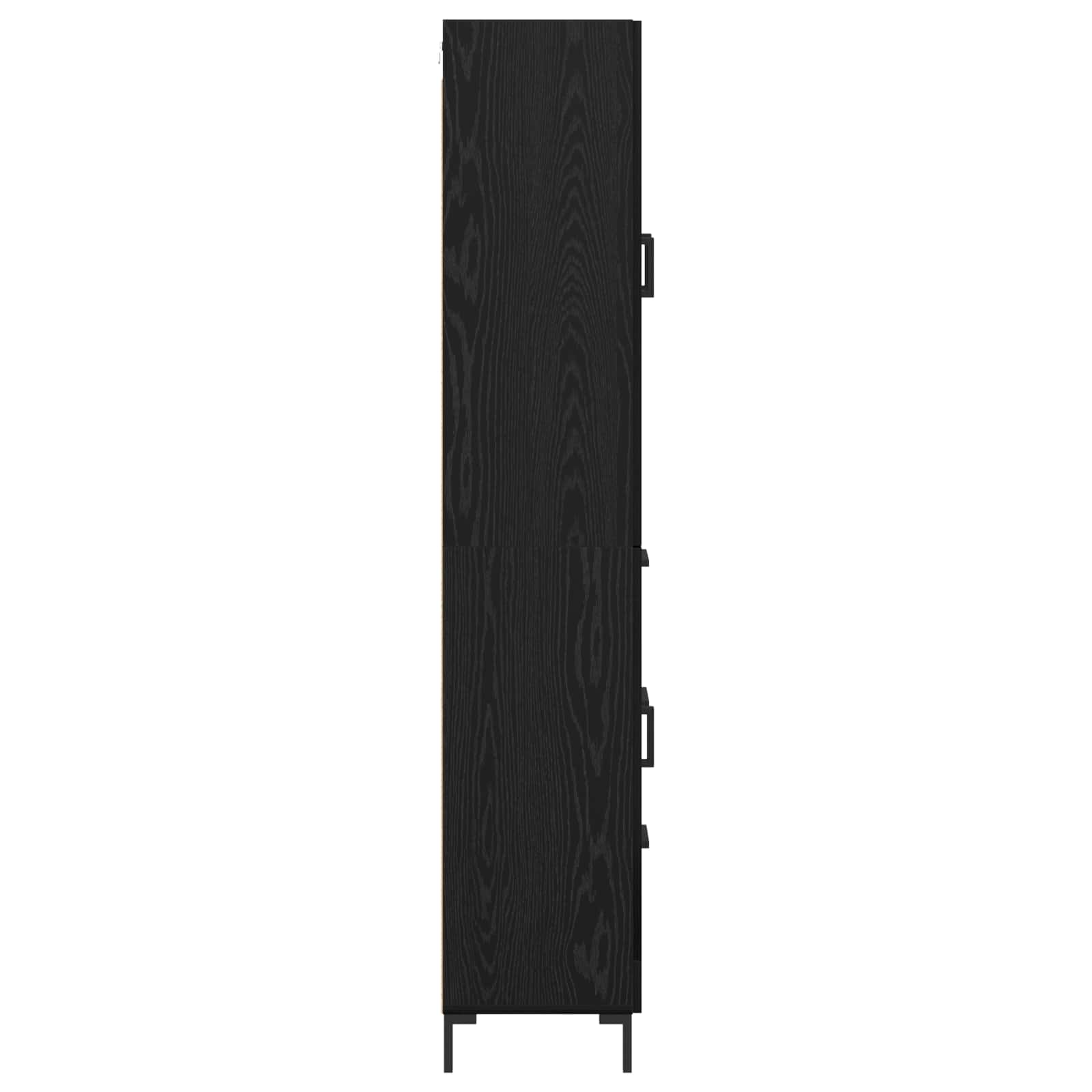 Highboard Zidne Crni hrast 69,5 x 34 x 180 cm Konstruirano drvo