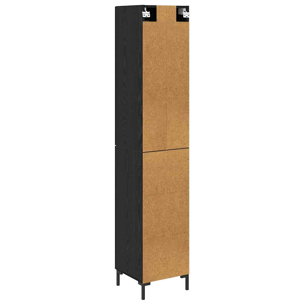 Highboard Crni hrast 34,5 x 34 x 180 cm Konstruirano drvo