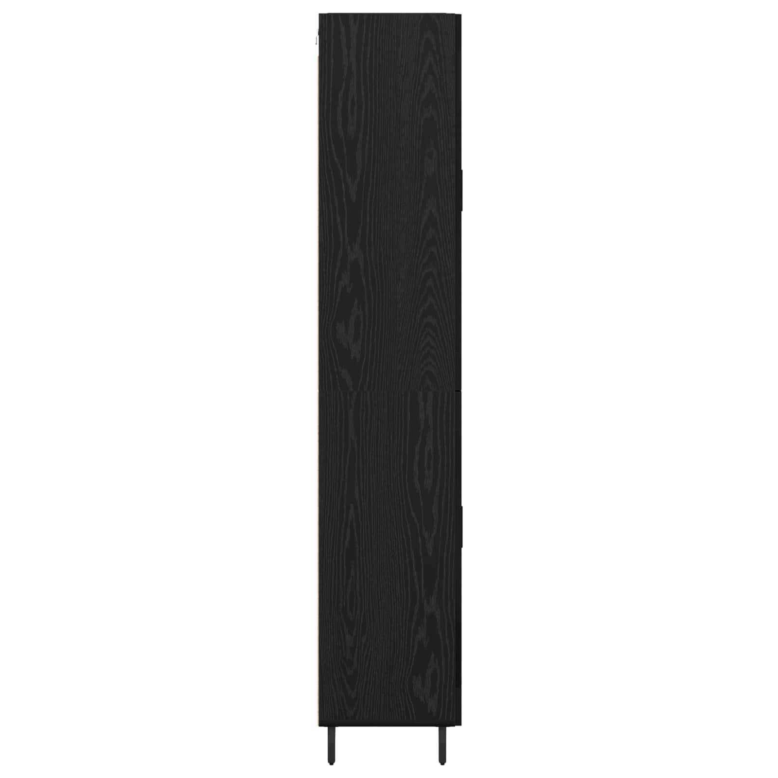 Highboard s ladicama 2 pcs Crni hrast Konstruirano drvo