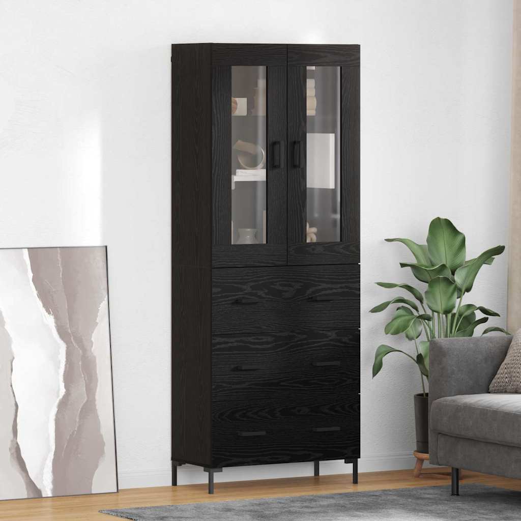 Highboard 2 kom. Crni hrast 69,5 x 34 x 180 cm