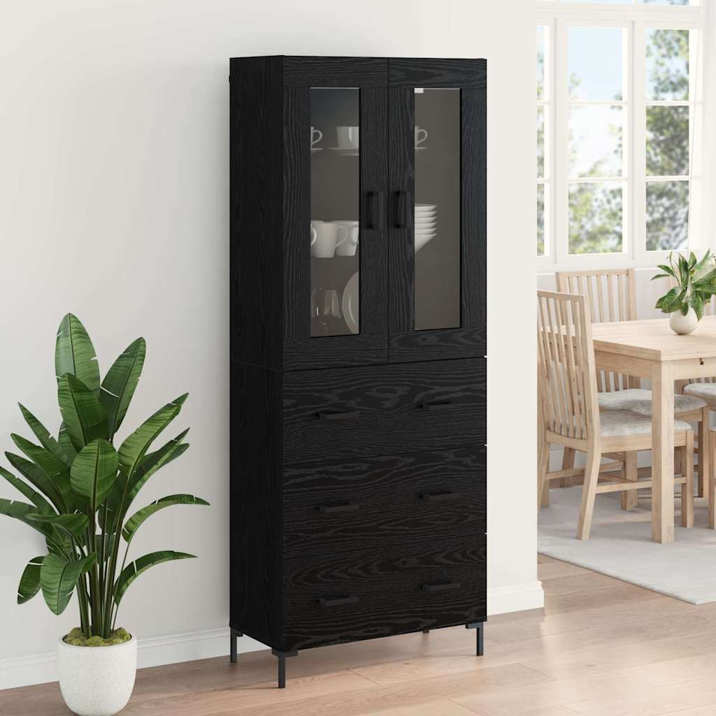 Highboard 2 kom. Crni hrast 69,5 x 34 x 180 cm