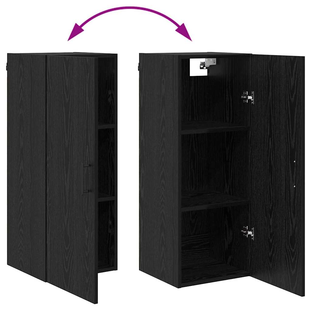 Highboard Crni hrast 34,5 x 34 x 180 cm Konstruirano drvo