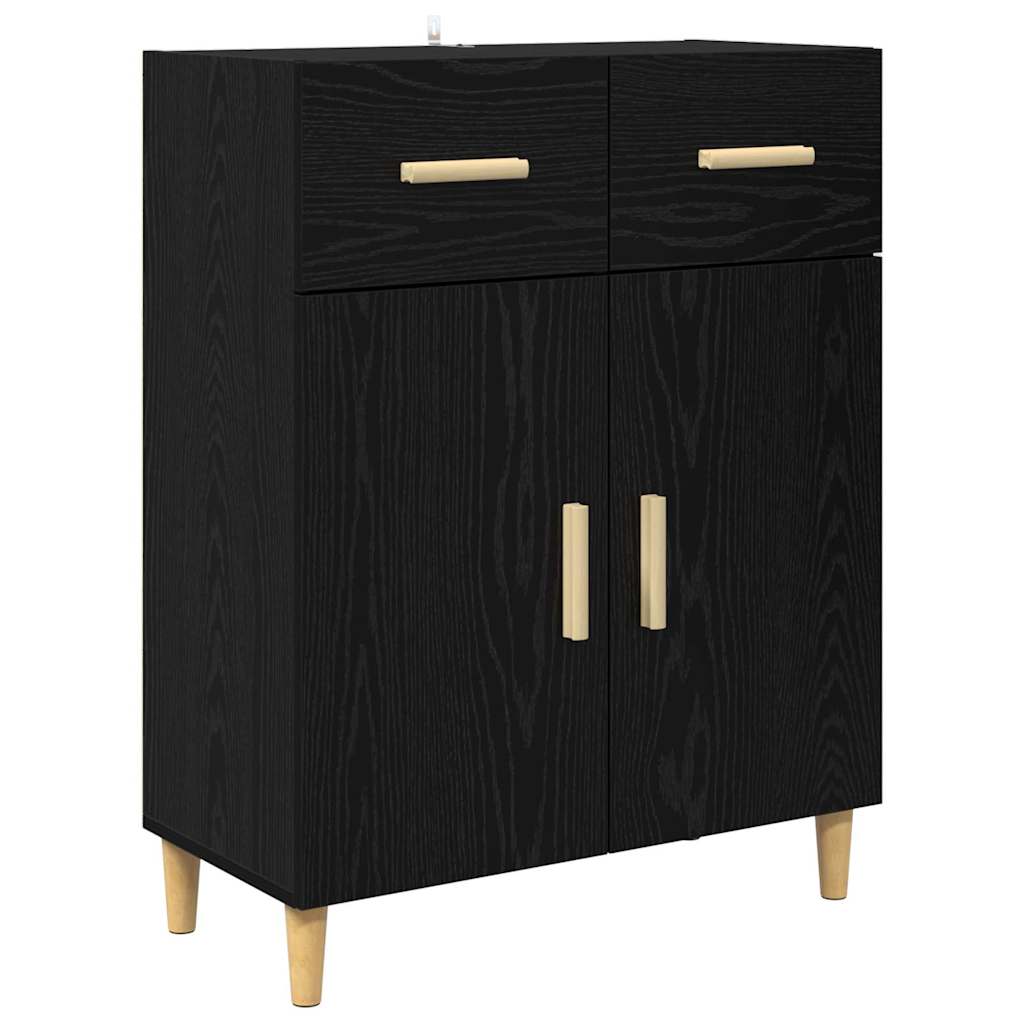 Highboard Crni hrast 69,5 x 32,5 x 180 cm Konstruirano drvo