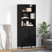Highboard Crni hrast 69,5 x 34 x 180 cm Konstruirano drvo