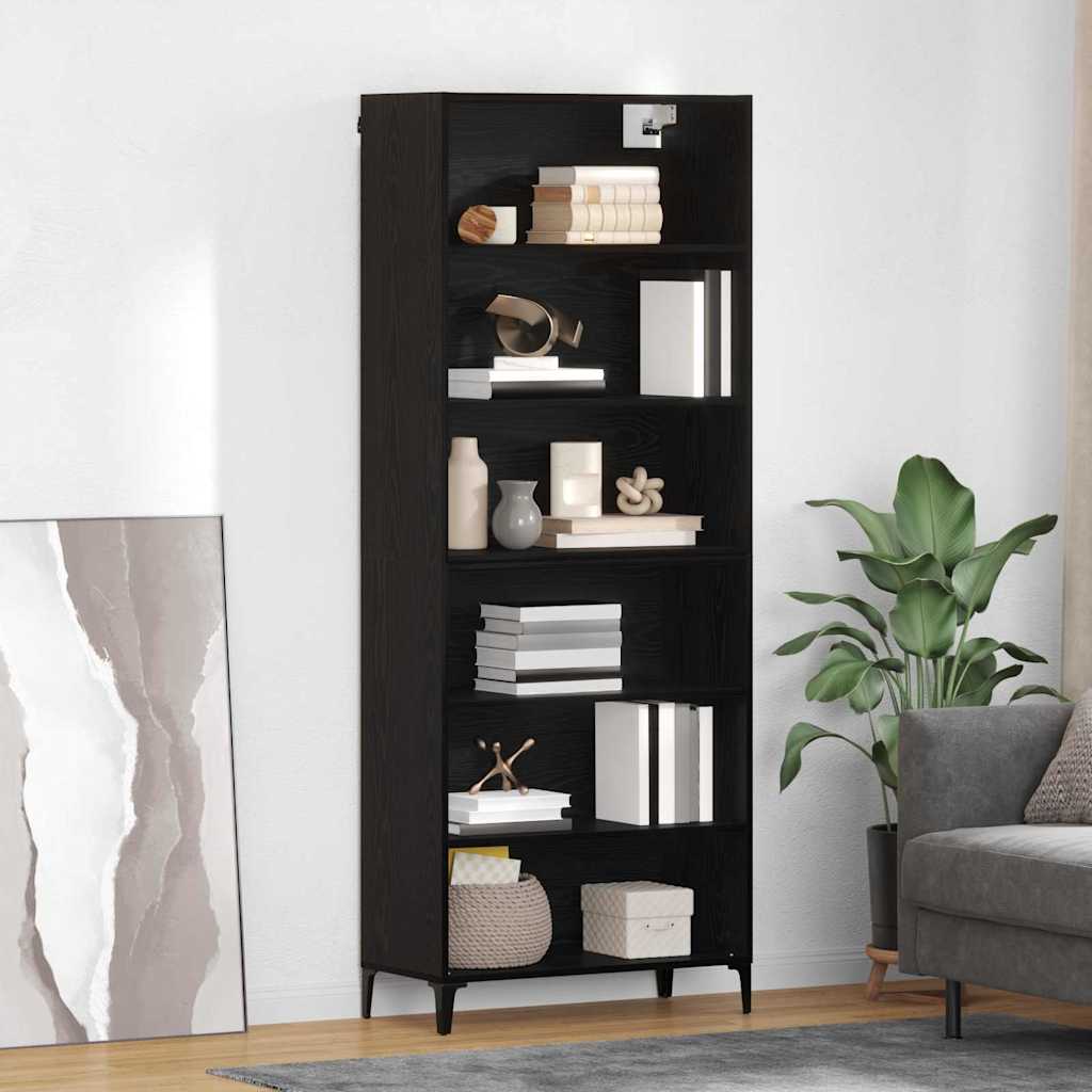 Highboard Crni hrast 69,5 x 34 x 180 cm Konstruirano drvo