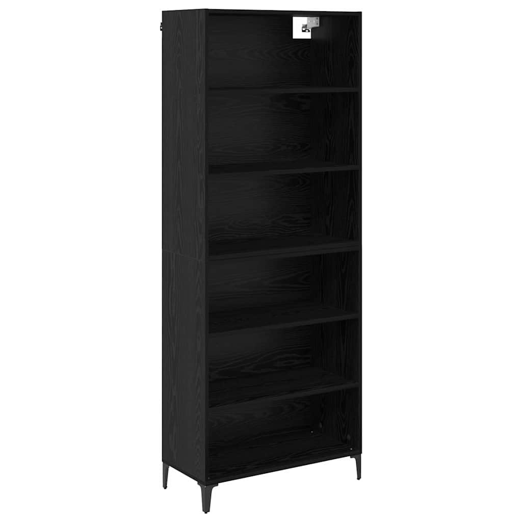 Highboard Crni hrast 69,5 x 34 x 180 cm Konstruirano drvo