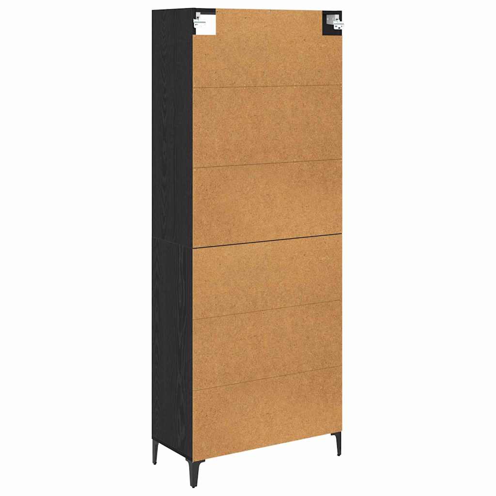 Highboard Crni hrast 69,5 x 34 x 180 cm Konstruirano drvo