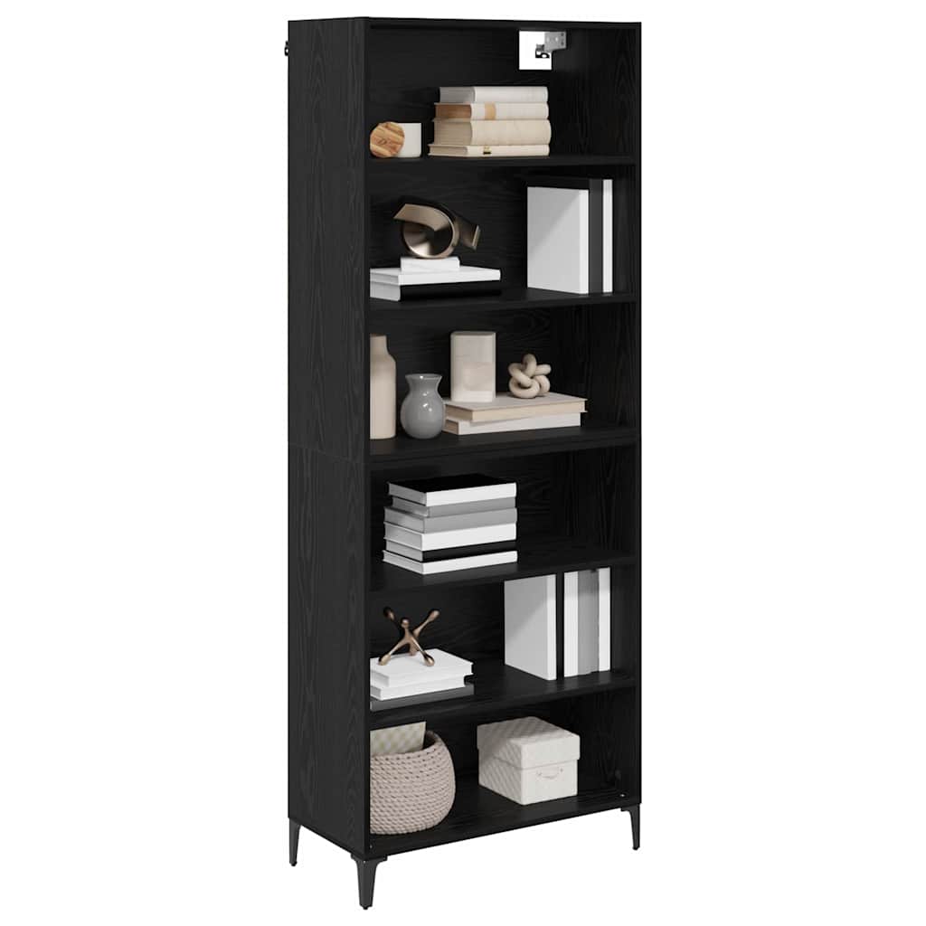 Highboard Crni hrast 69,5 x 34 x 180 cm Konstruirano drvo