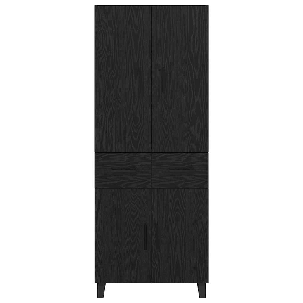 Highboard s ladicama 2 pcs Crni hrast 69,5 x 34 x 180 cm
