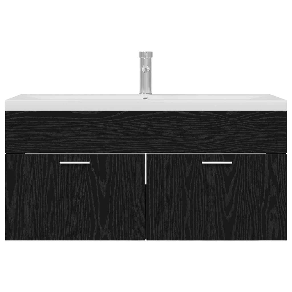 Kupaonski ormar Crni hrast 100 x 38,5 x 46 cm Konstruirano drvo