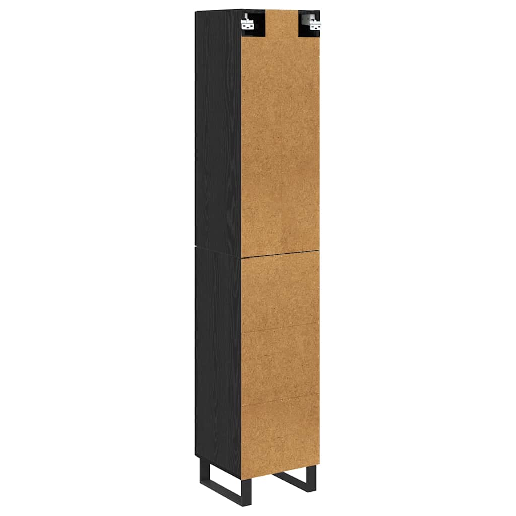 Highboard Crni hrast 34,5 x 34 x 180 cm Konstruirano drvo