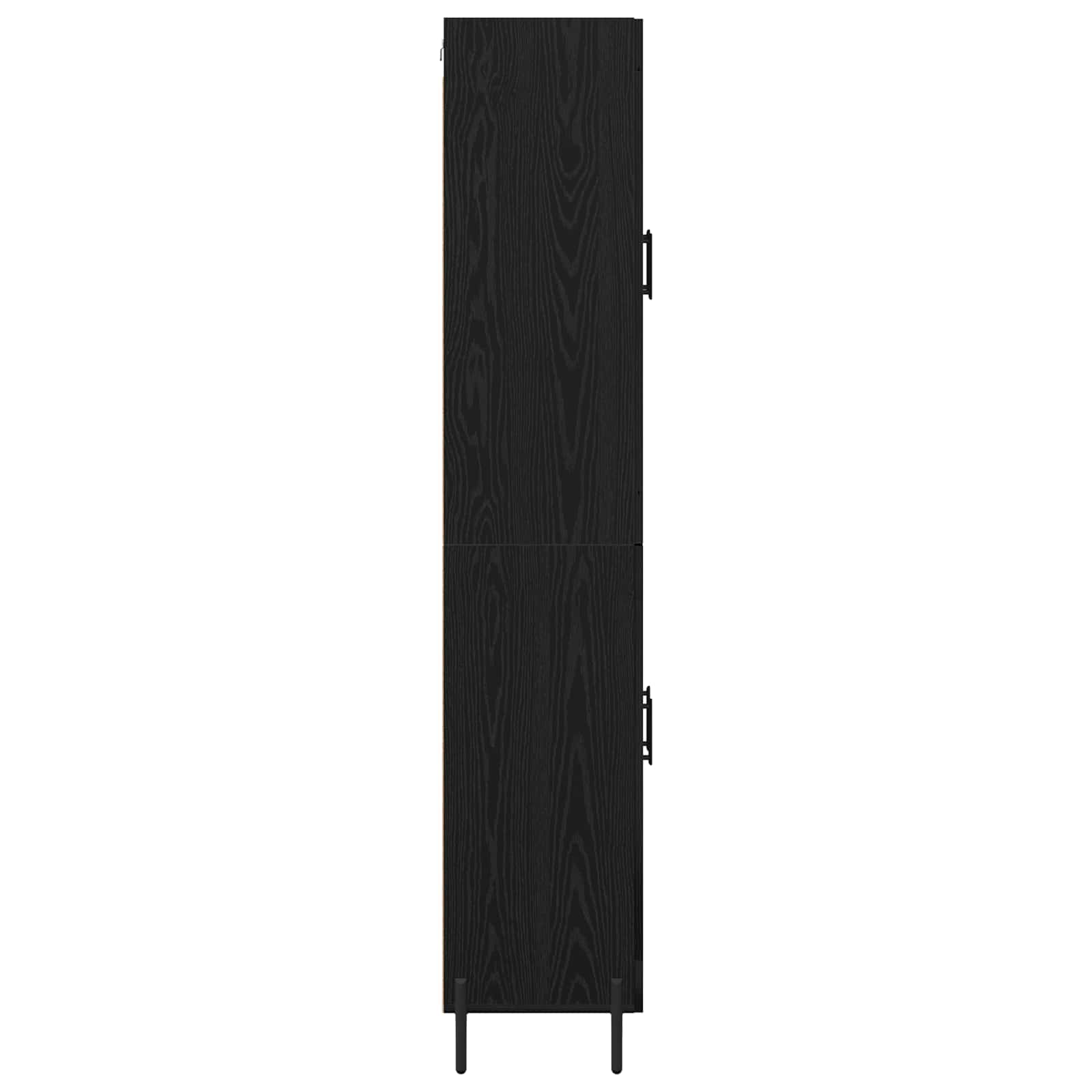 Highboard Zidne Crni hrast 69,5 x 34 x 180 cm Konstruirano drvo