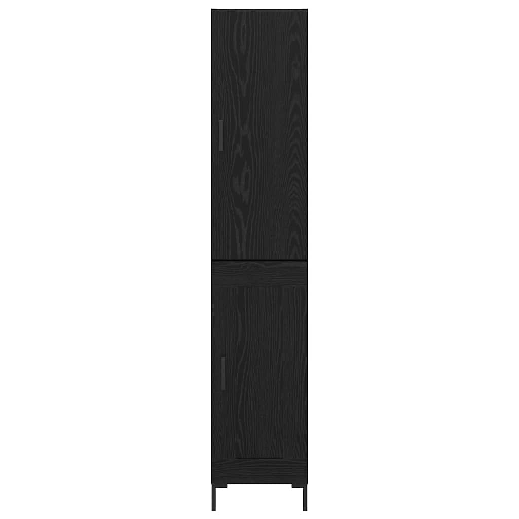 Highboard Crni hrast 34,5 x 34 x 180 cm Konstruirano drvo