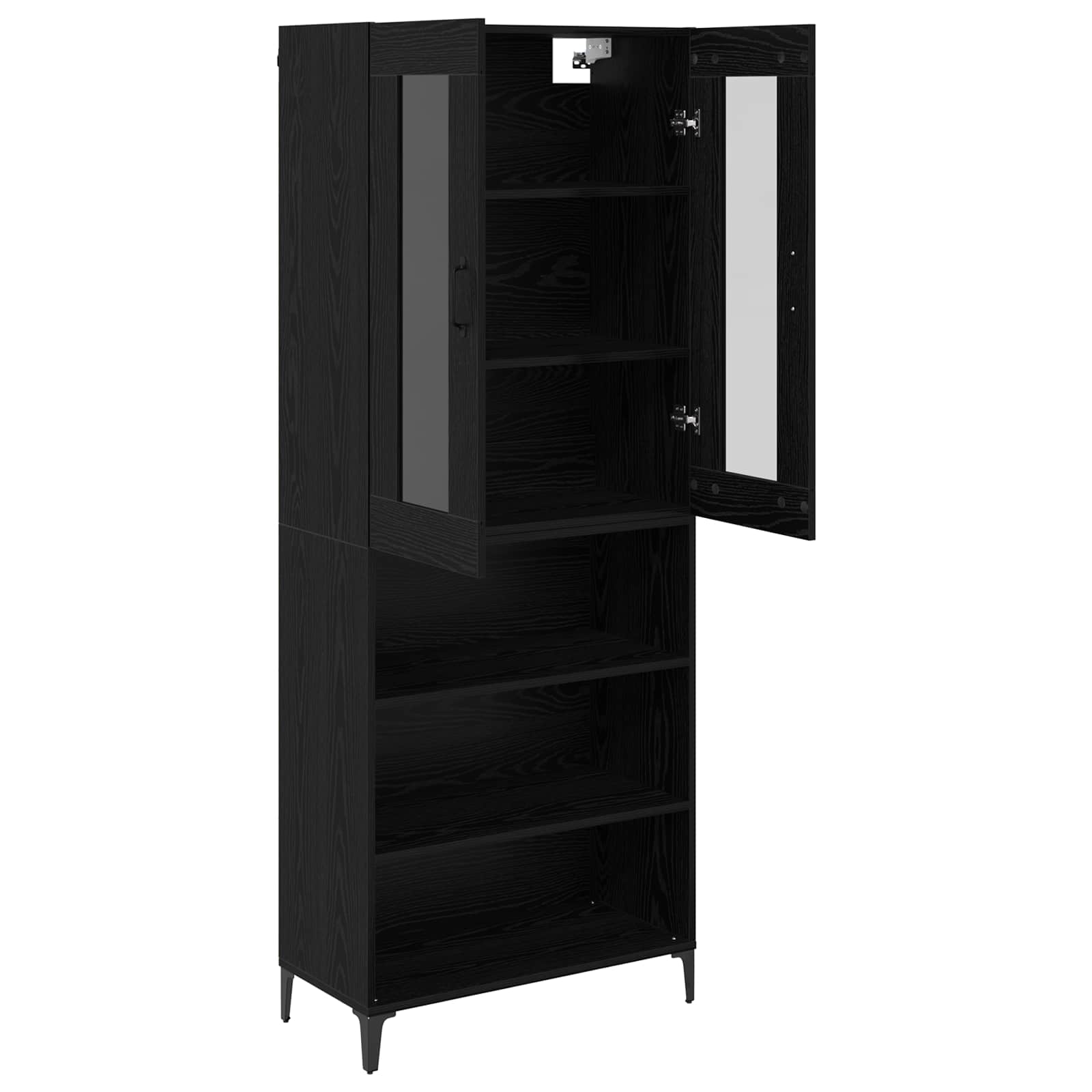 Highboard Zidne Crni hrast 69,5 x 34 x 180 cm Konstruirano drvo