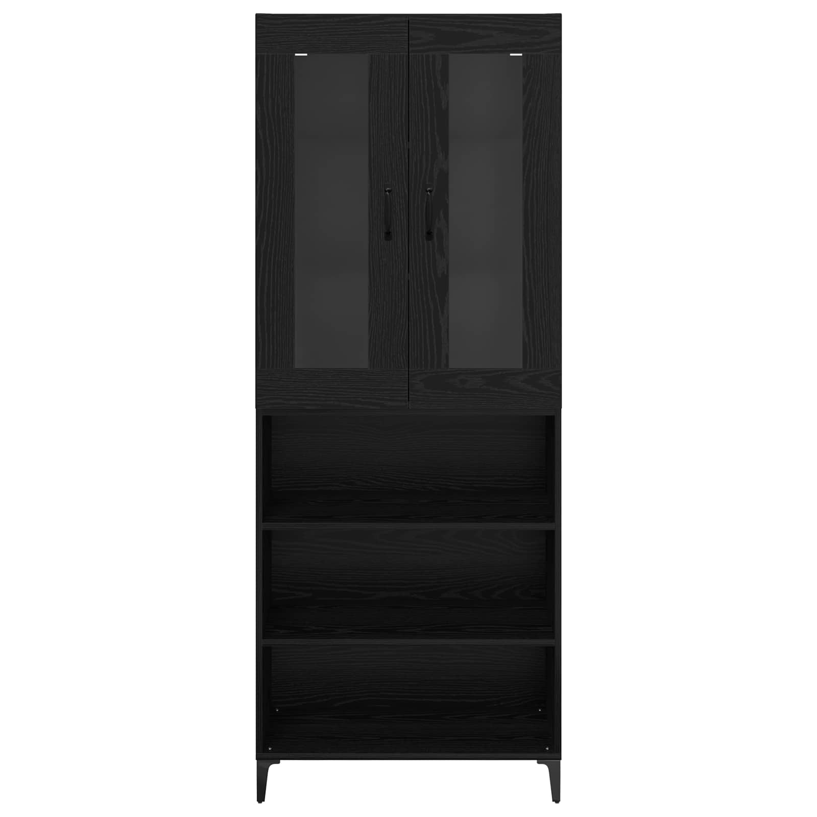 Highboard Zidne Crni hrast 69,5 x 34 x 180 cm Konstruirano drvo