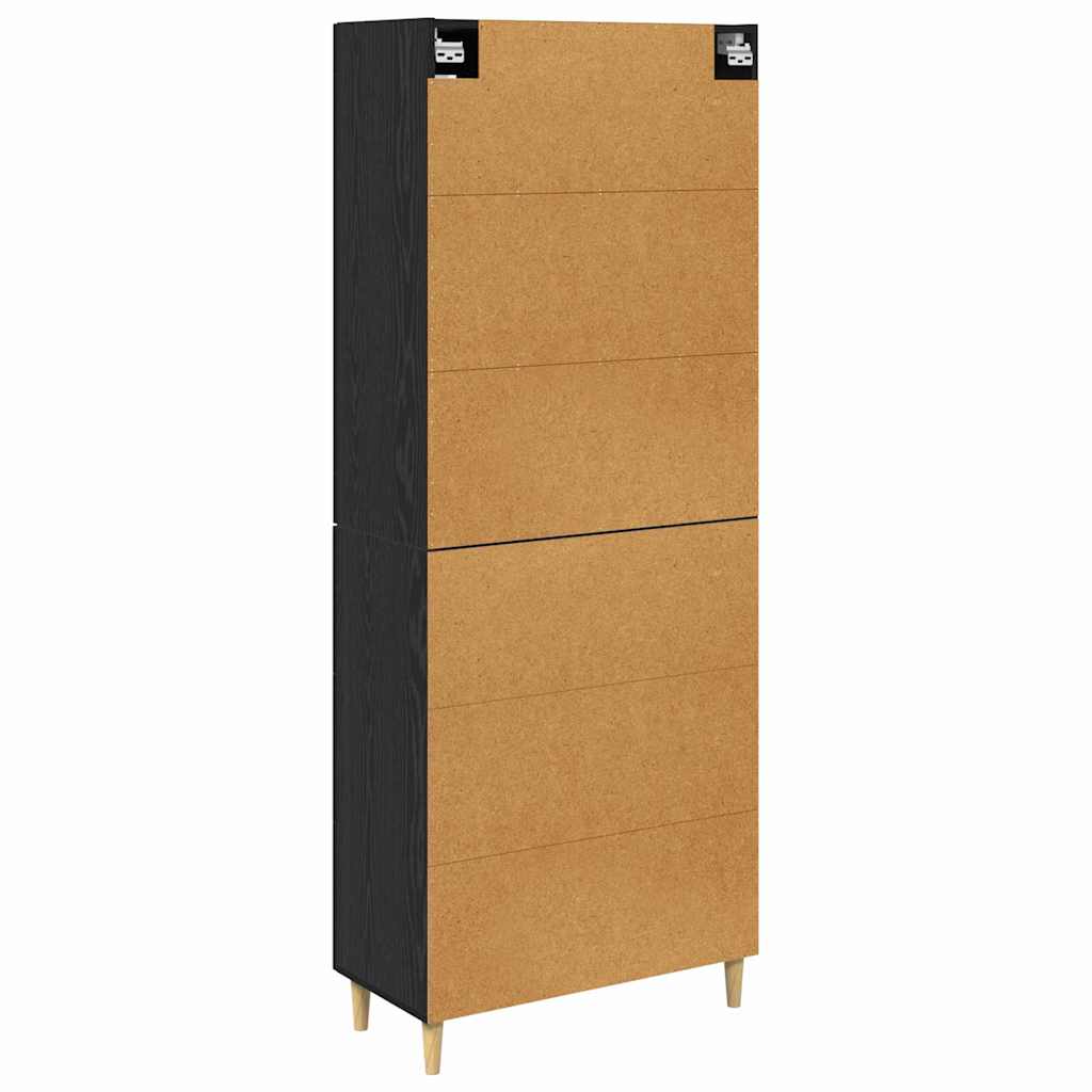 Highboard Crni hrast 34,5 x 34 x 180 cm Konstruirano drvo