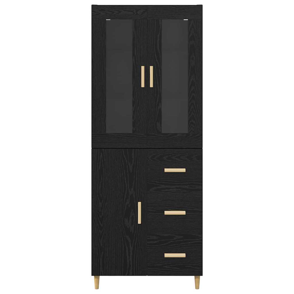 Highboard Crni hrast 34,5 x 34 x 180 cm Konstruirano drvo