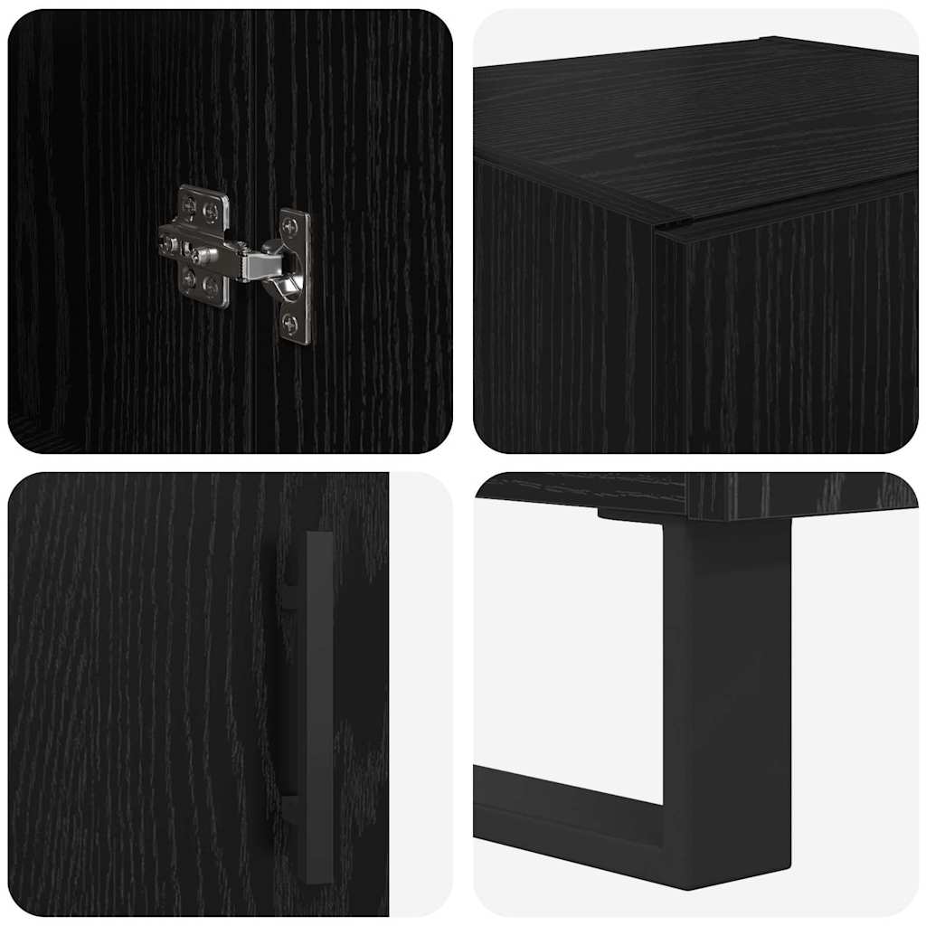 Highboard Crni hrast 34,5 x 34 x 180 cm Konstruirano drvo