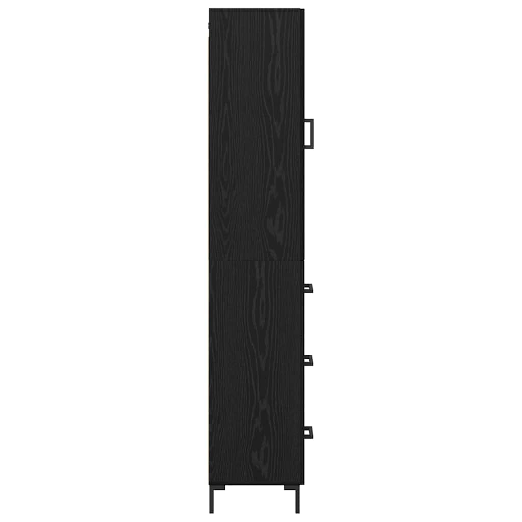 Highboard Crni hrast 34,5 x 34 x 180 cm Konstruirano drvo