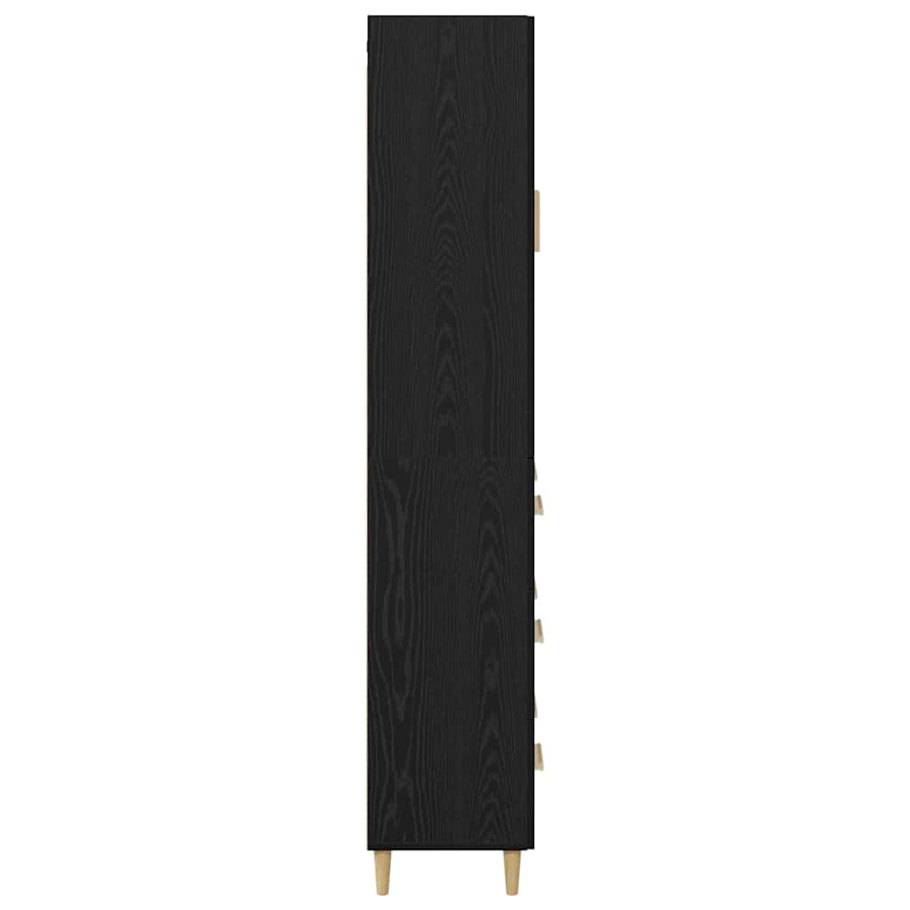 Highboard s ladicama Crni hrast 69,5 x 34 x 180 cm