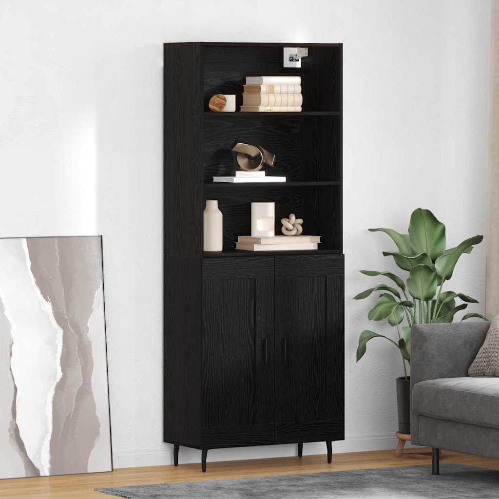 Highboard Crni hrast 69,5 x 34 x 180 cm