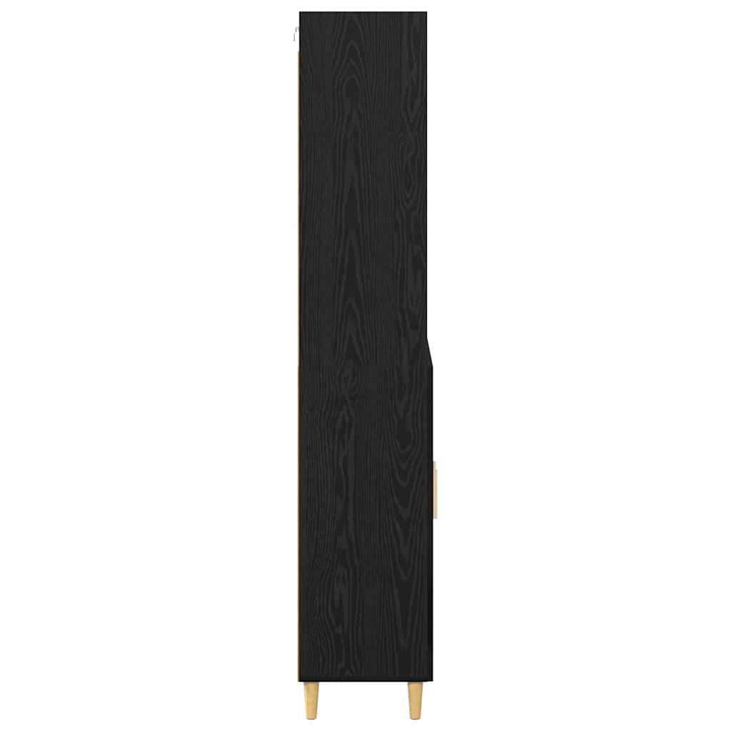 Highboard Crni hrast 69,5 x 32,5 x 180 cm Konstruirano drvo