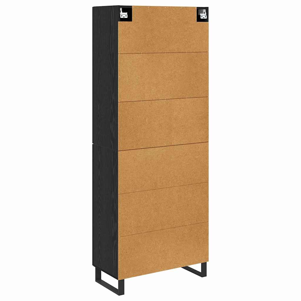 Highboard 2 pcs Crni hrast 69,5 x 34 x 180 cm