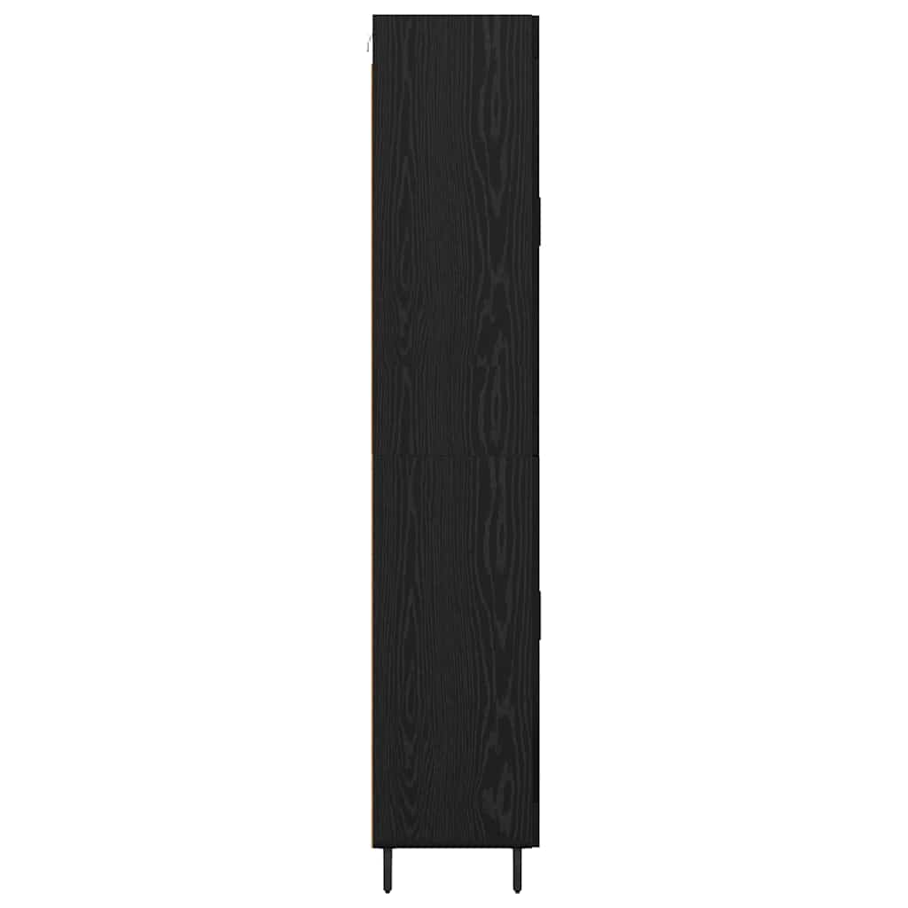 Highboard 2 pcs Crni hrast 69,5 x 34 x 180 cm Konstruirano drvo