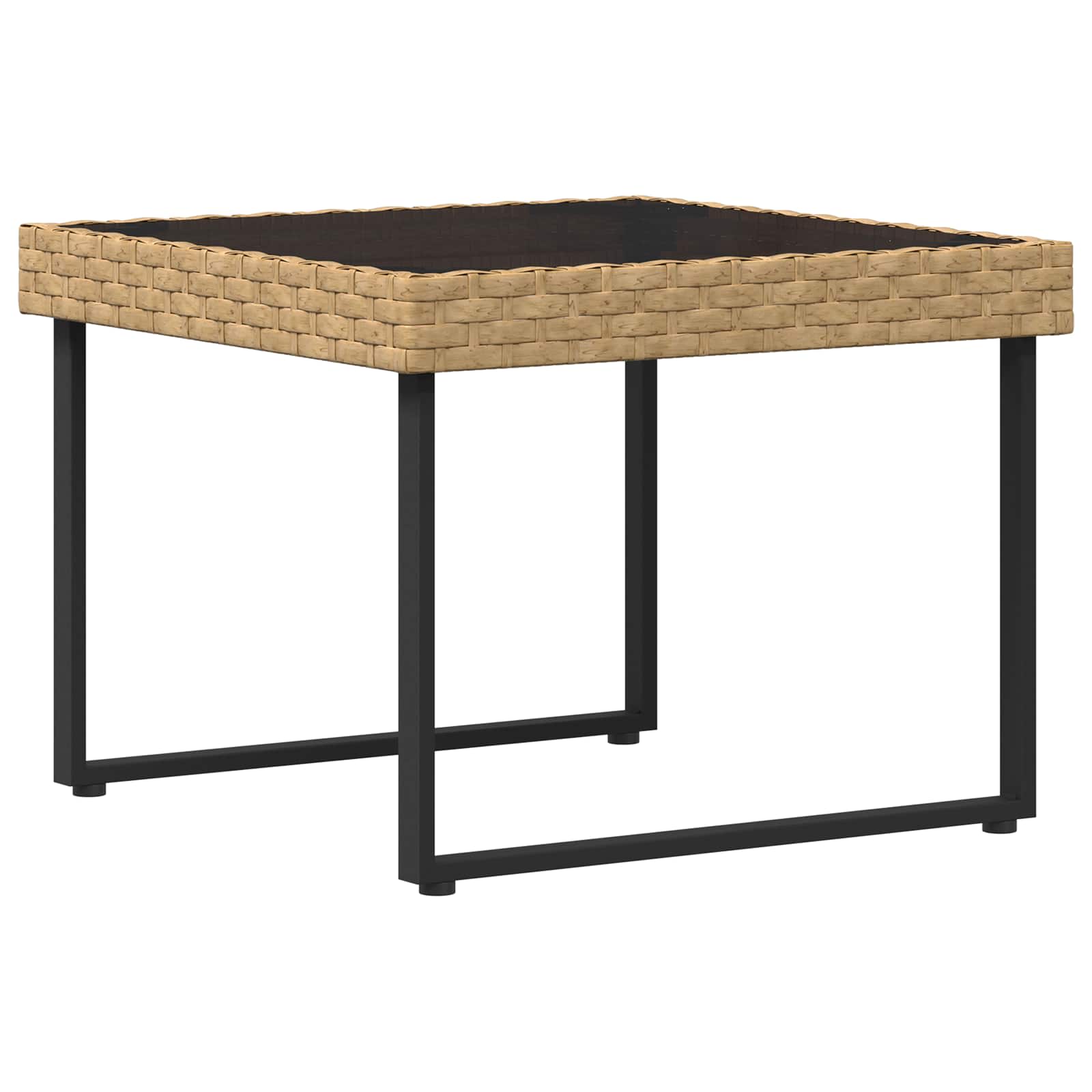 Sjedeća garnitura za vrt 2 pcs Prirodna Poli Rattan Čelik