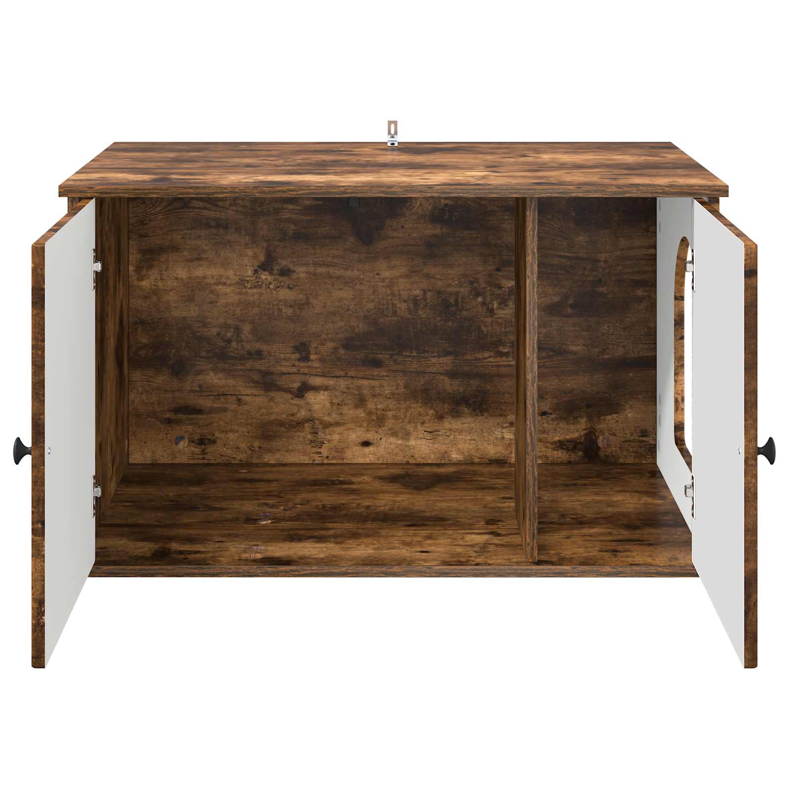 Mačja Kuća Dimljeni hrast 85 x 55 x 50 cm Konstruirano drvo