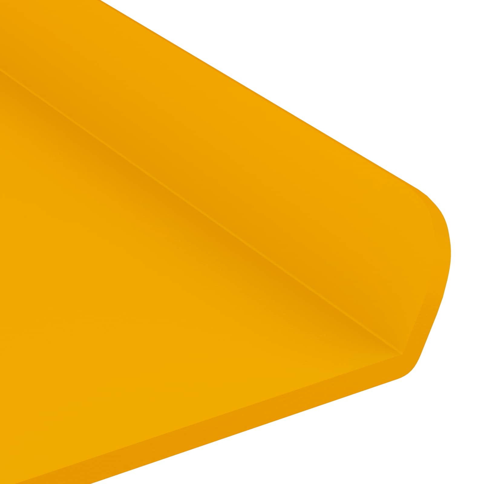 Lebdeća polica Zidne 4 pcs Žuta 40 x 8,5 x 2,5 cm Čelik