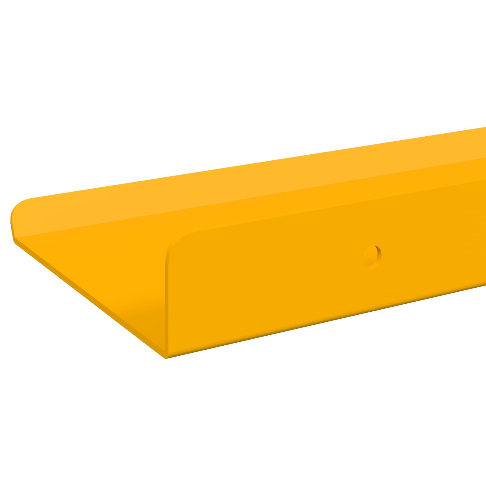 Lebdeća polica Zidne 4 pcs Žuta 60 x 8,5 x 2,5 cm Čelik